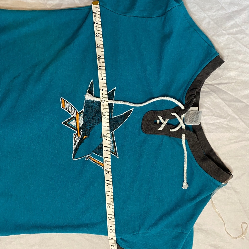 San Jose Sharks Women’s Off The Shoulder Sweater - Picture 6 of 8